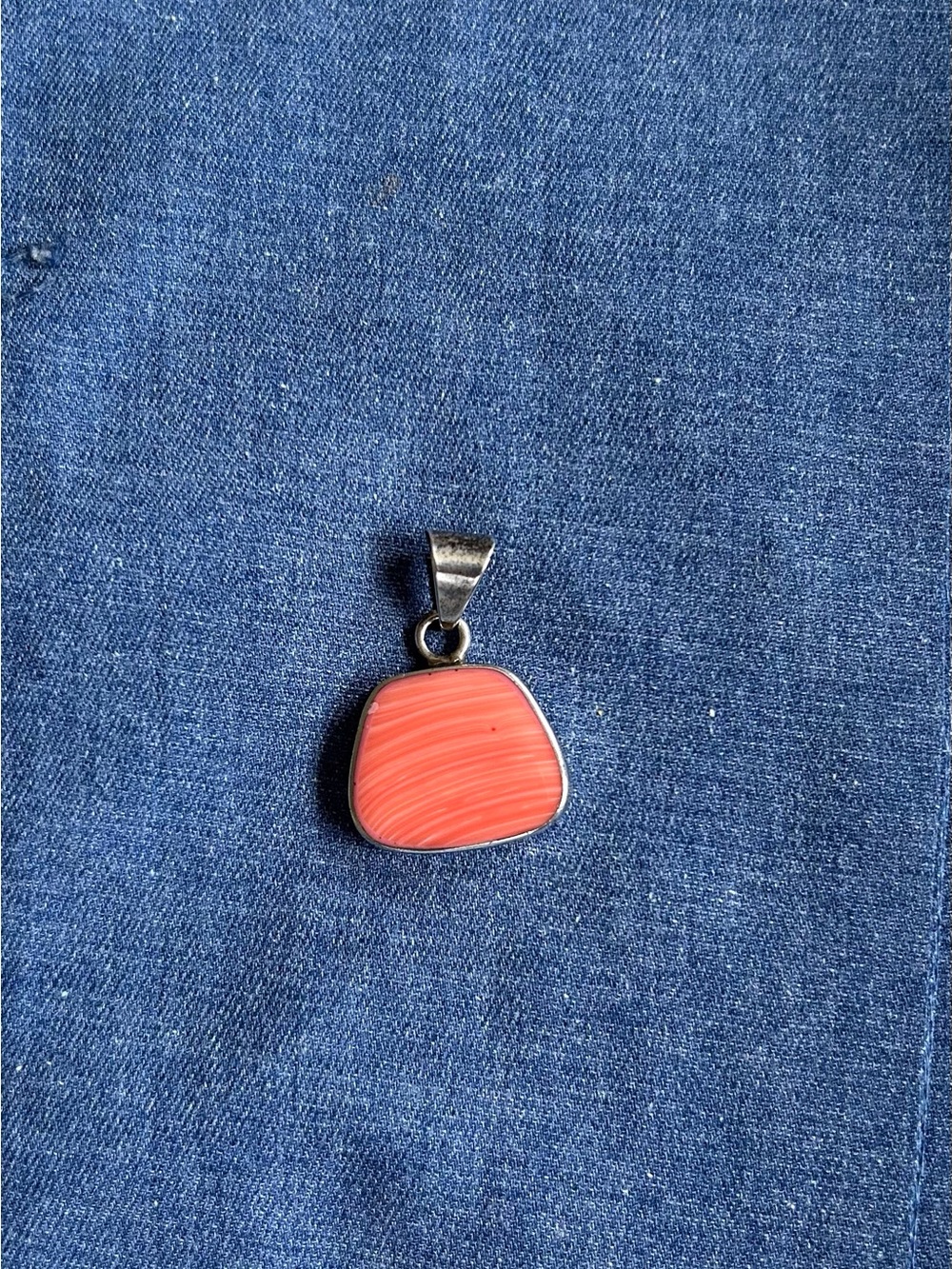 Coral Stone Pendant Necklace Charm
